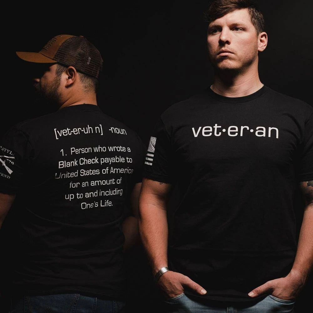 Blank Check Veteran T-Shirt - Black - Image 5