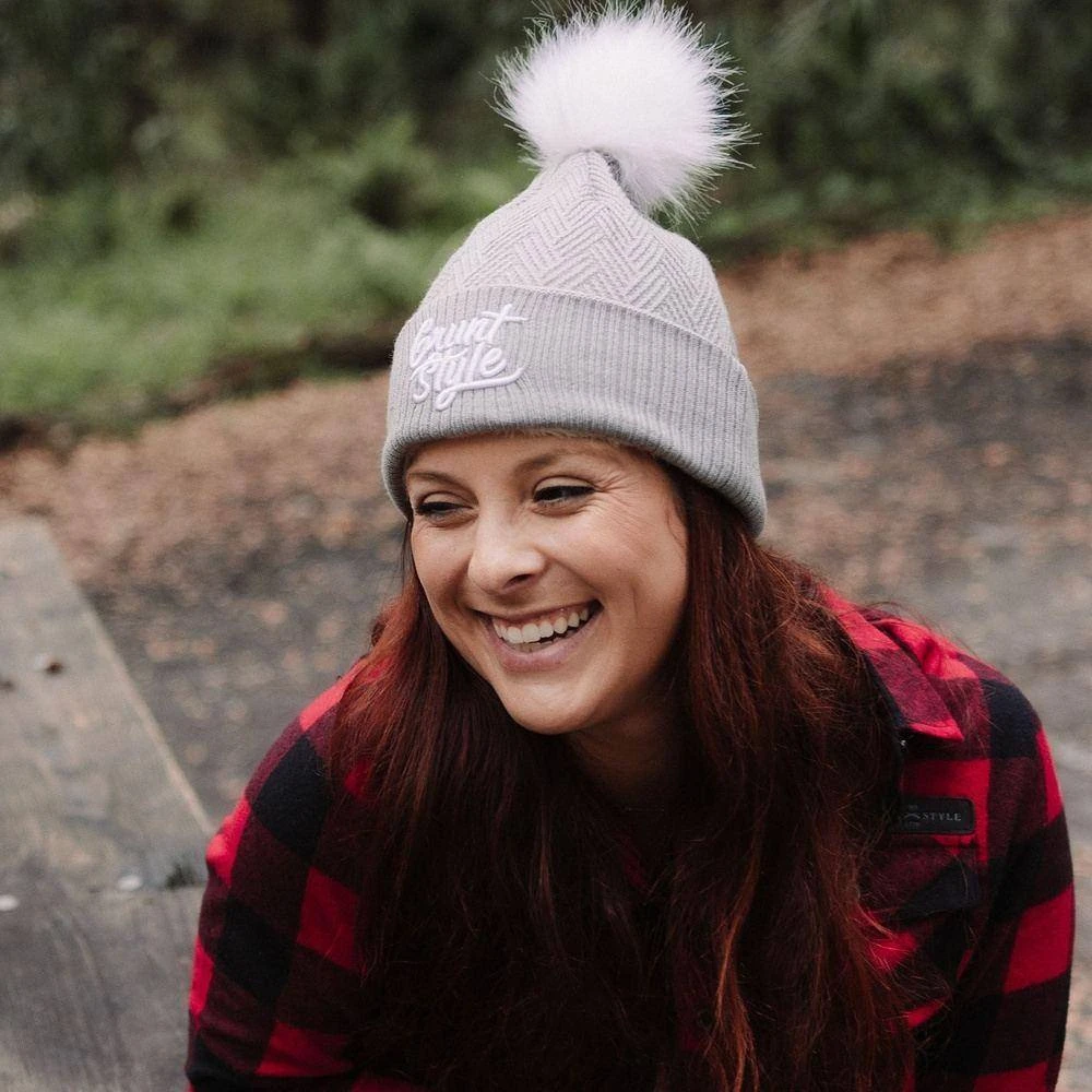 Accessories Fleece Lined Pom-Pom Beanie - Light Grey - Image 4