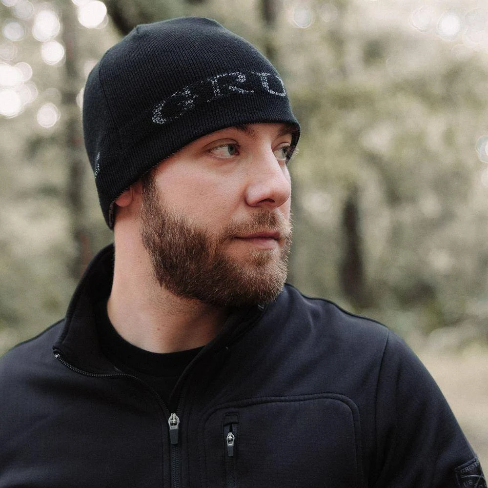 Accessories Reversible Skull Cap Beanie - Black And Grey - Image 2