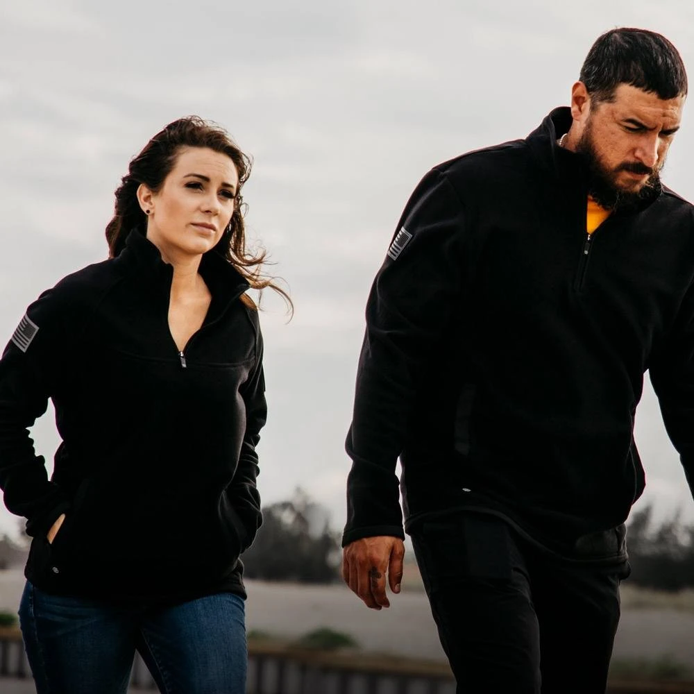 Women's Tech 1/4 Zip Fleece - Black - Image 5