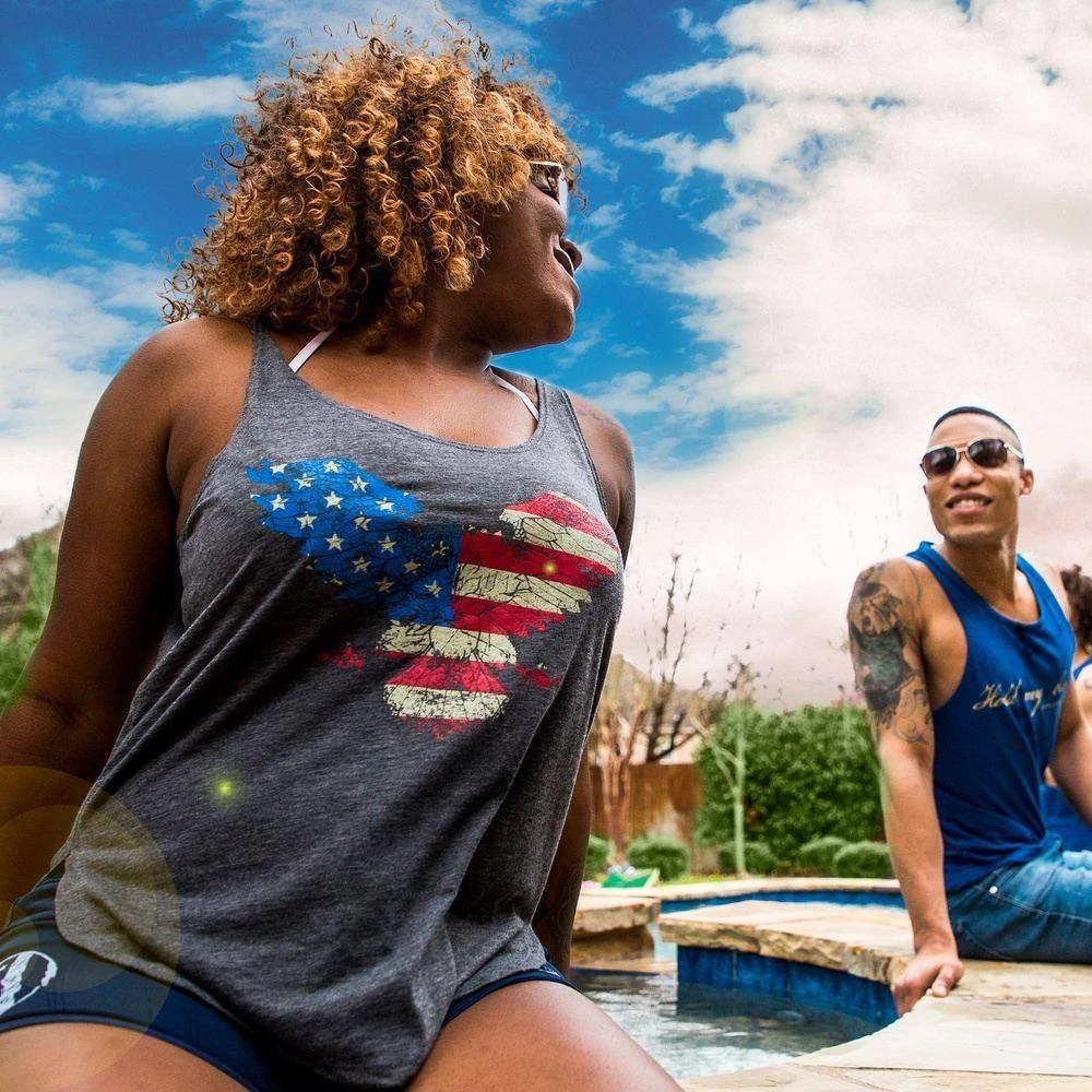 Women's Freagle Flowy Tank - Charcoal - Image 3