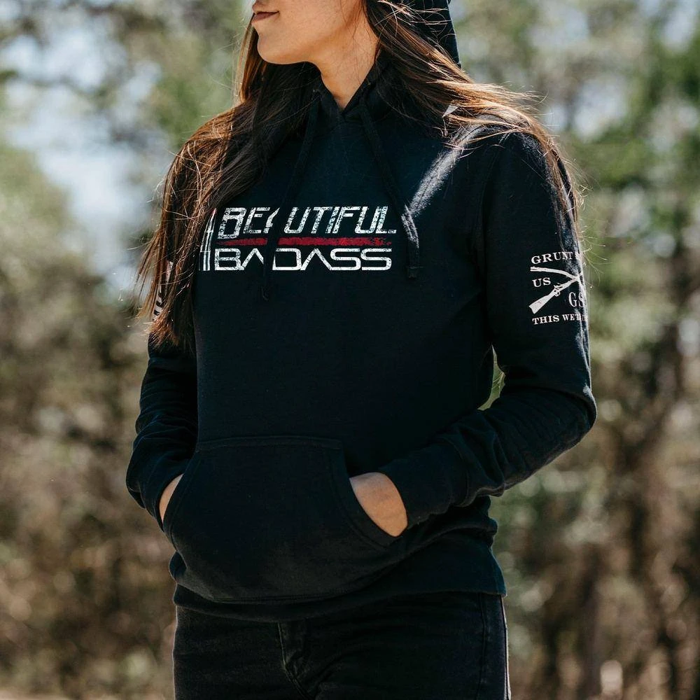 Women's Beautiful Badass Hoodie - Black - Image 2