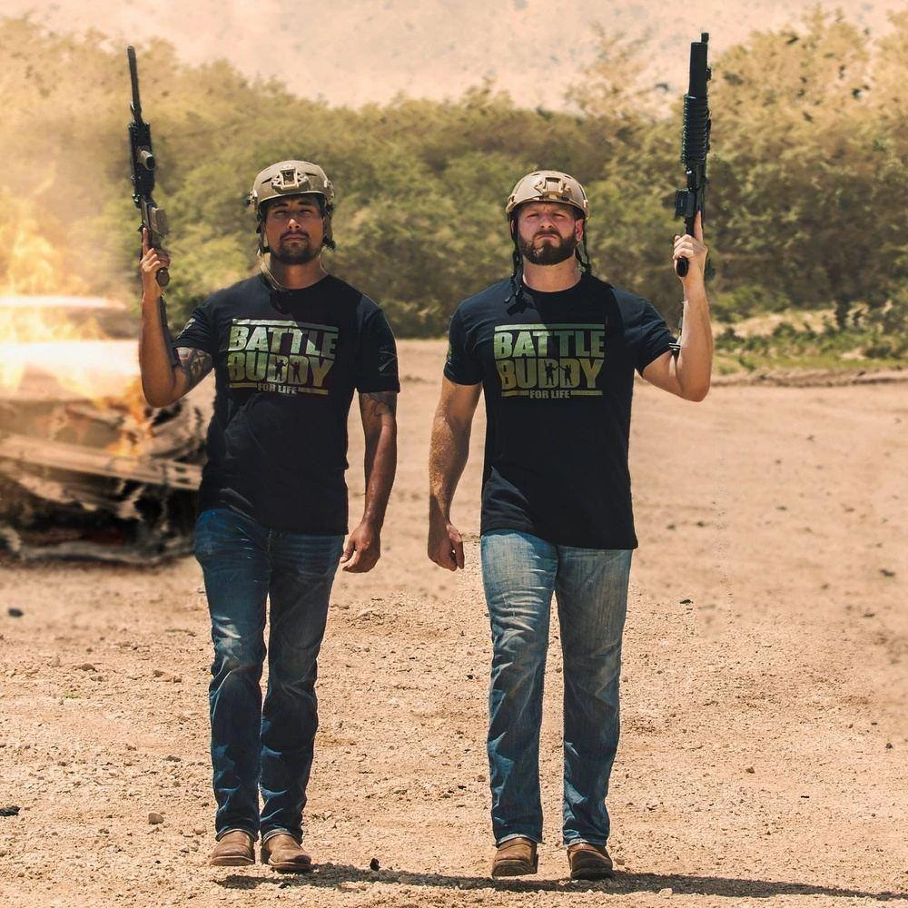 Battle Buddy For Life T-Shirt- Black - Image 3