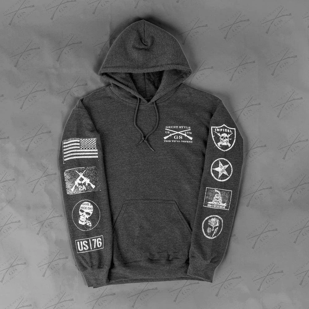 Patch Hoodie - Dark Heather - Image 5