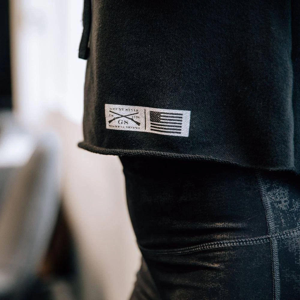 Women's Beautiful Badass Cropped Hoodie - Black - Image 4