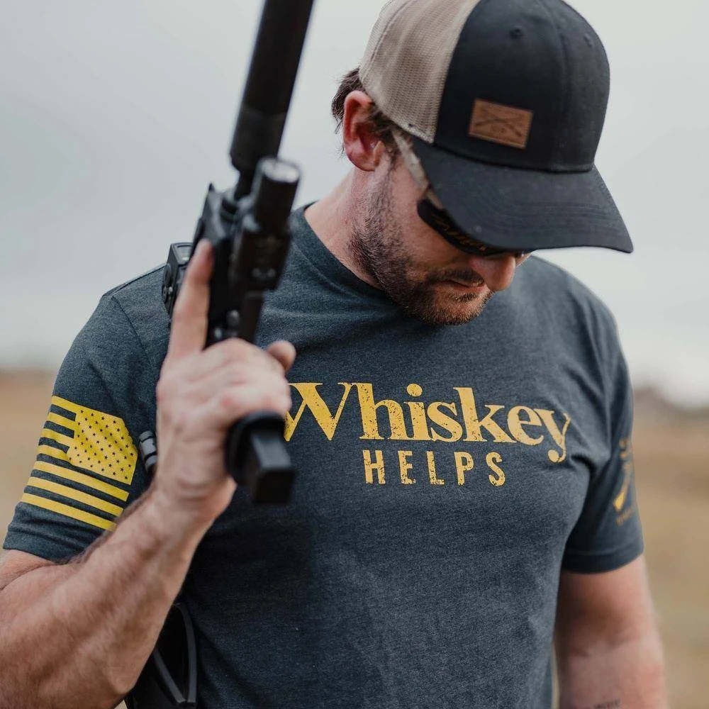 Whiskey Helps™T-Shirt - Midnight Navy - Image 4