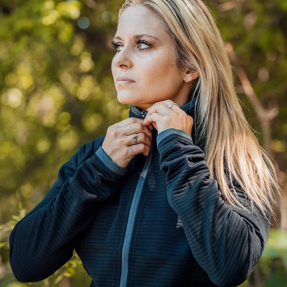 Women's Ribbed Fleece - Black - Image 2