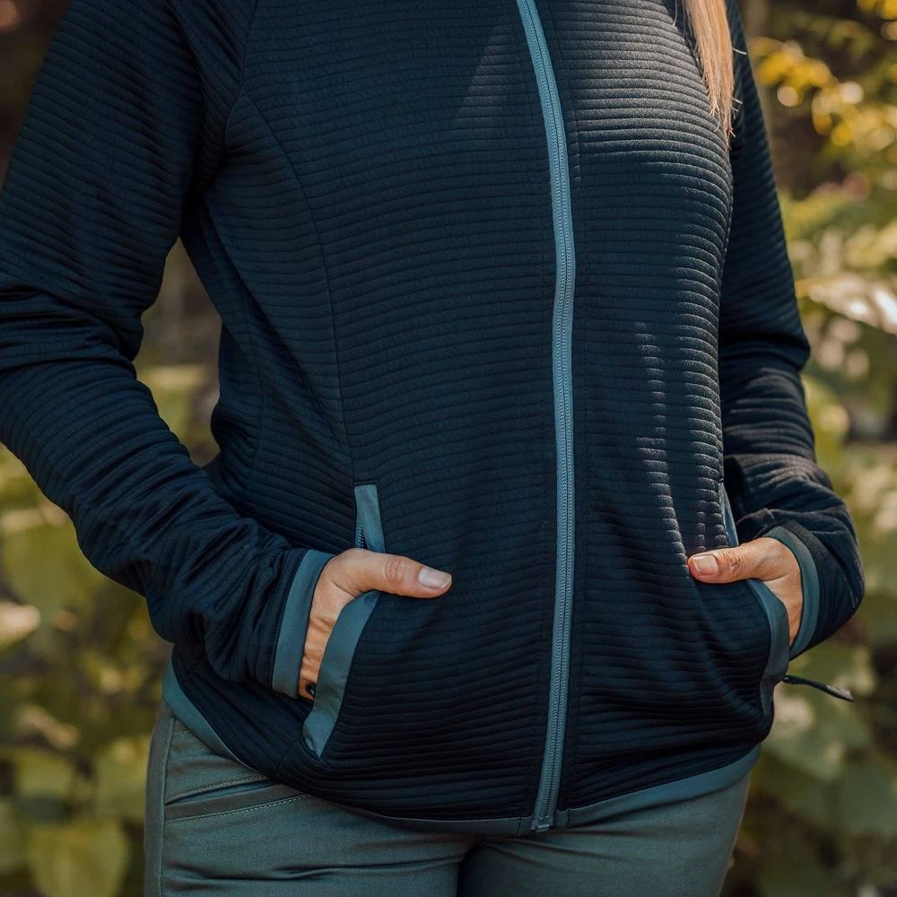 Women's Ribbed Fleece - Black - Image 3