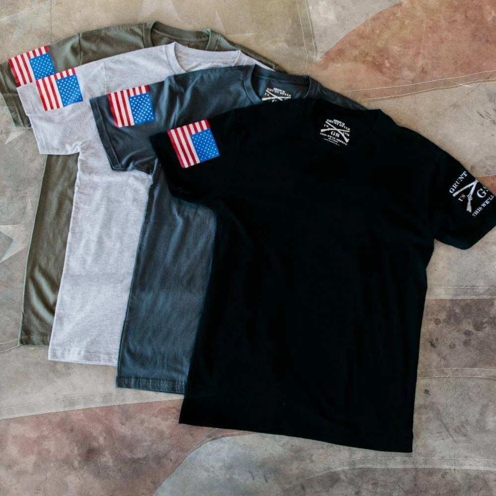 Full Color Flag Basic T-Shirt - Black - Image 7