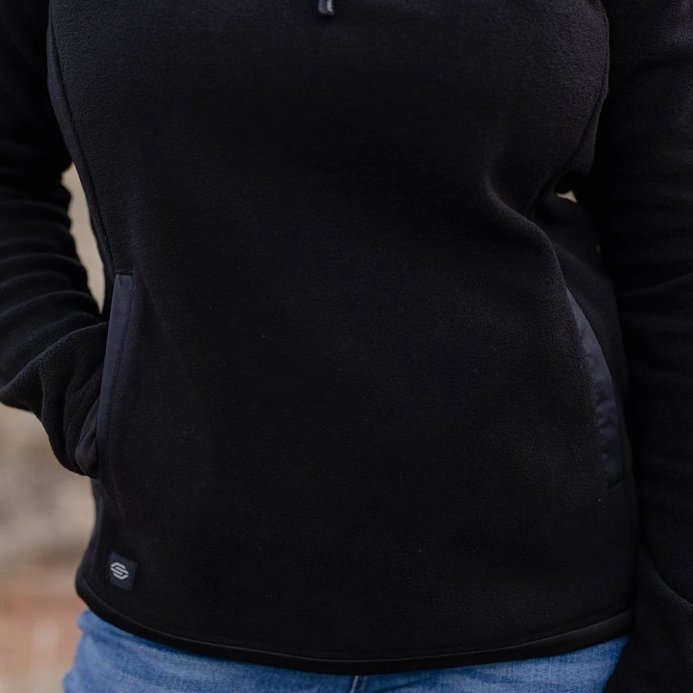 Women's Tech 1/4 Zip Fleece - Black - Image 9