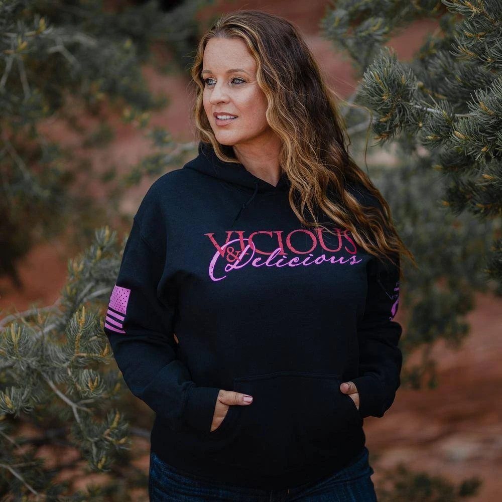 Women's Vicious & Delicious Hoodie - Black - Image 5