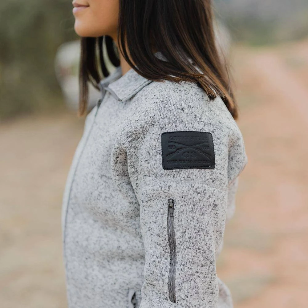 Women's Sweater Jacket - Heather Grey - Image 6