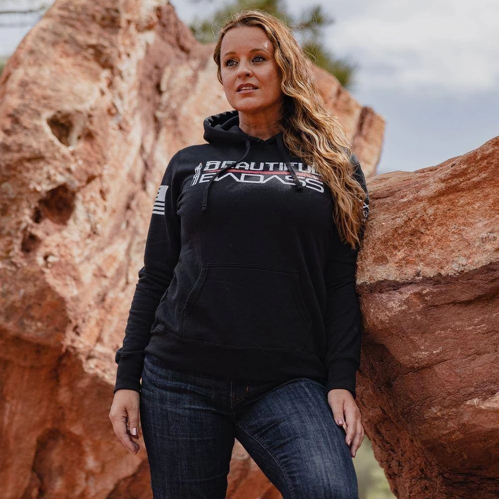 Women's Beautiful Badass Hoodie - Black - Image 4