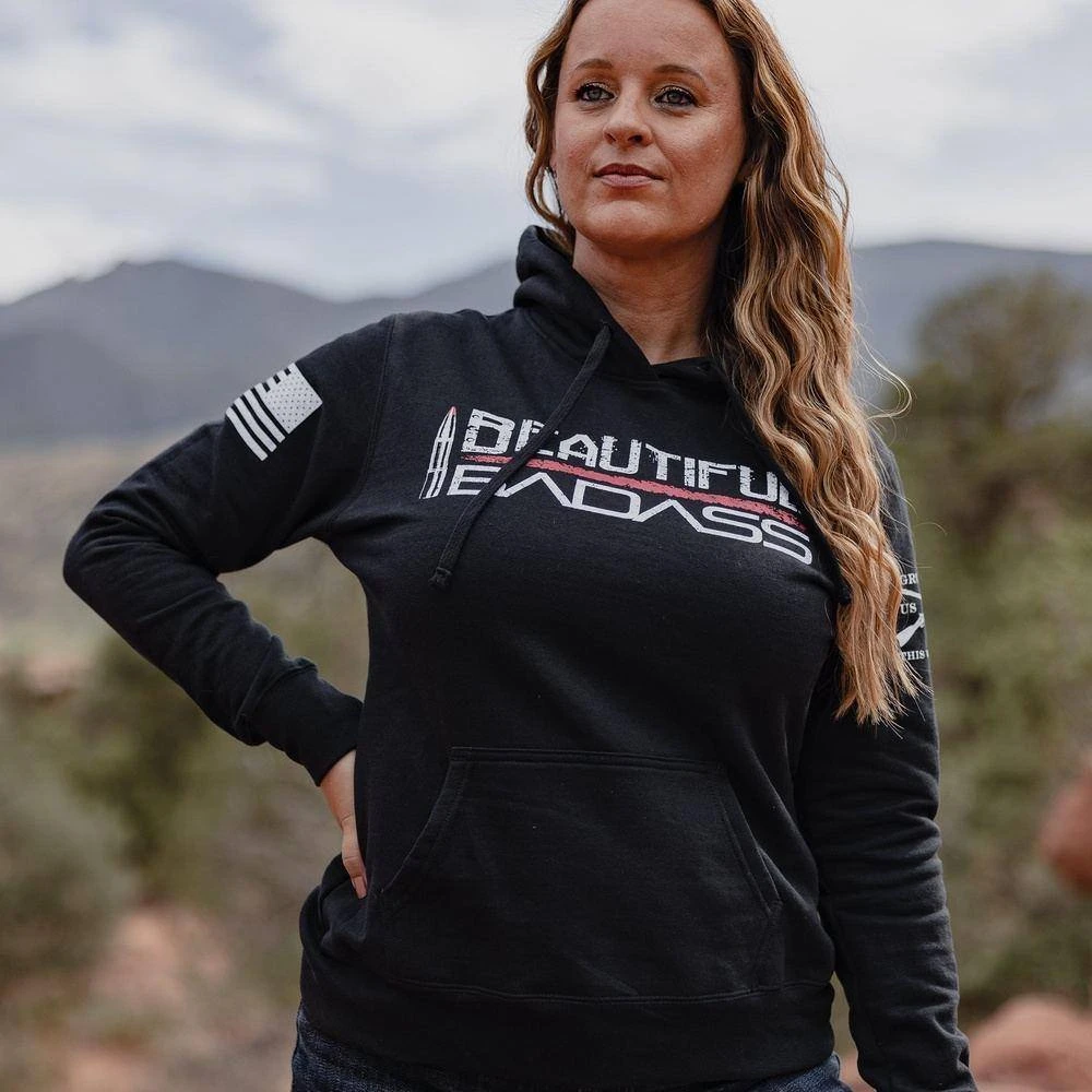Women's Beautiful Badass Hoodie - Black - Image 3