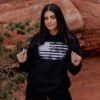 Women's Vintage American Hoodie - Black