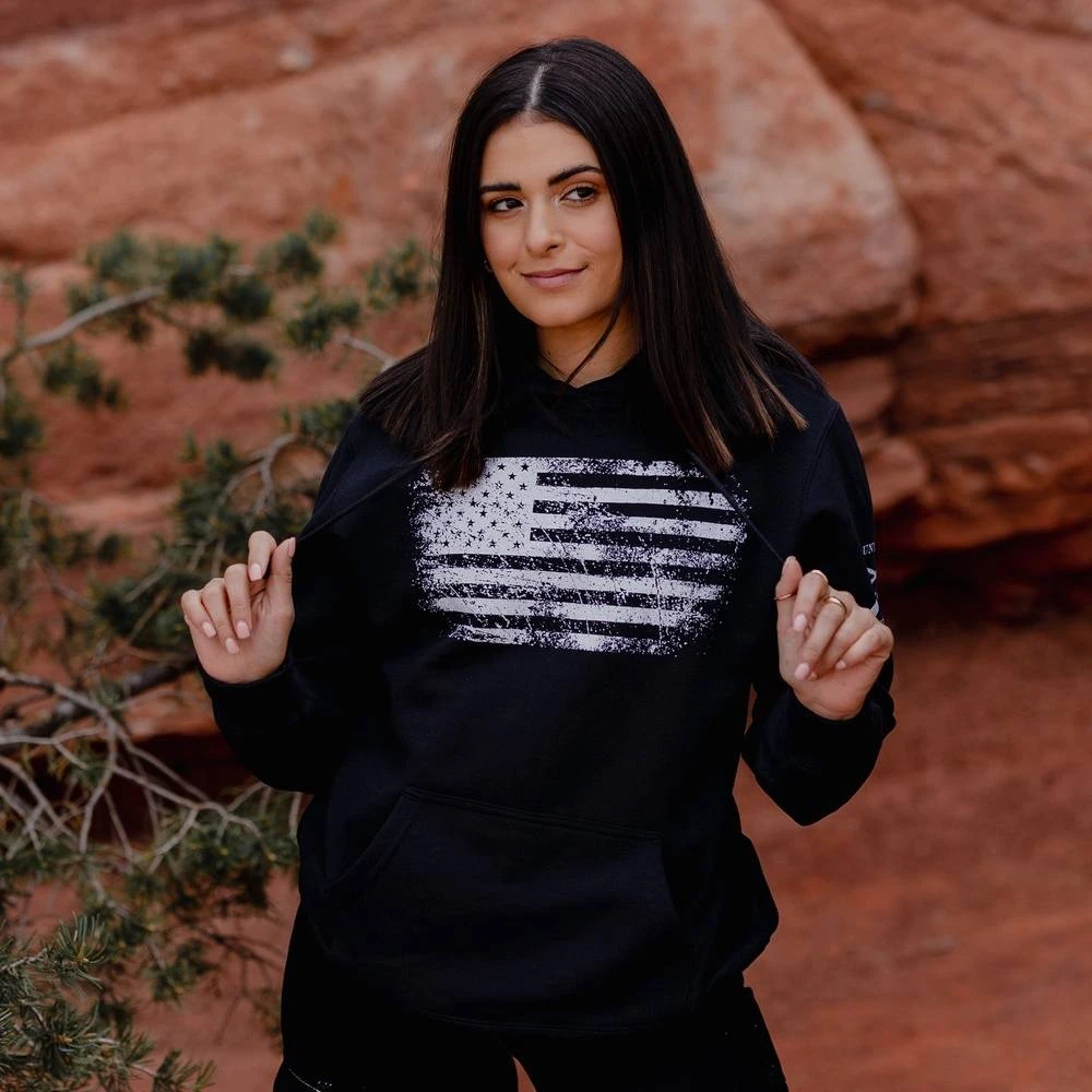 Women's Vintage American Hoodie - Black