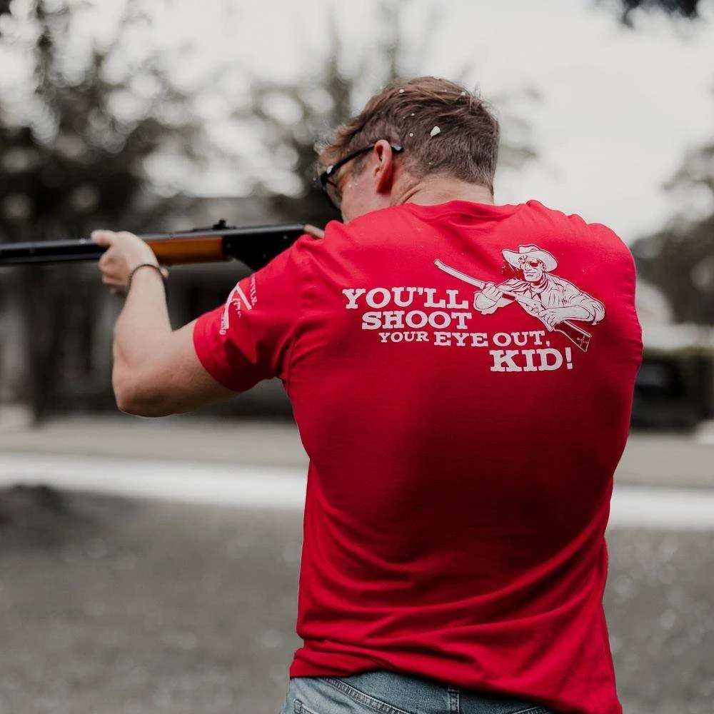 You'll Shoot Your Eye Out Kid T-Shirt - Red - Image 3
