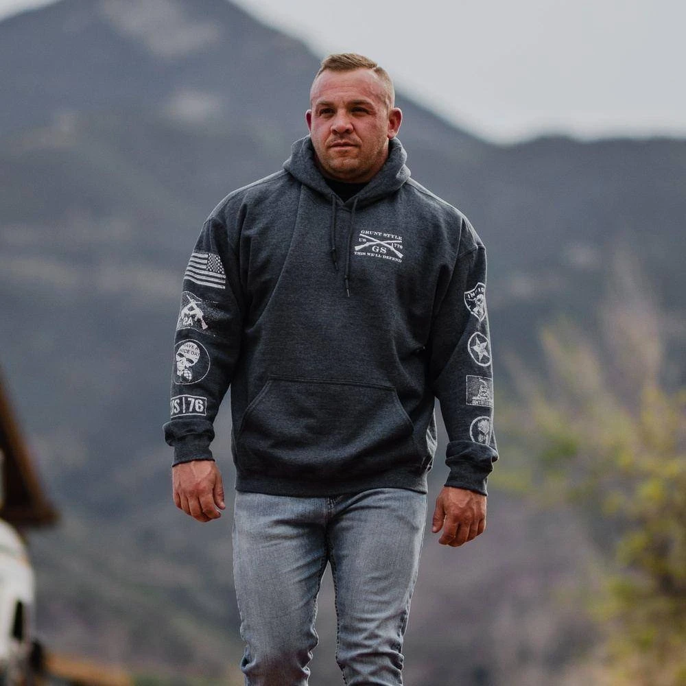 Patch Hoodie - Dark Heather - Image 3