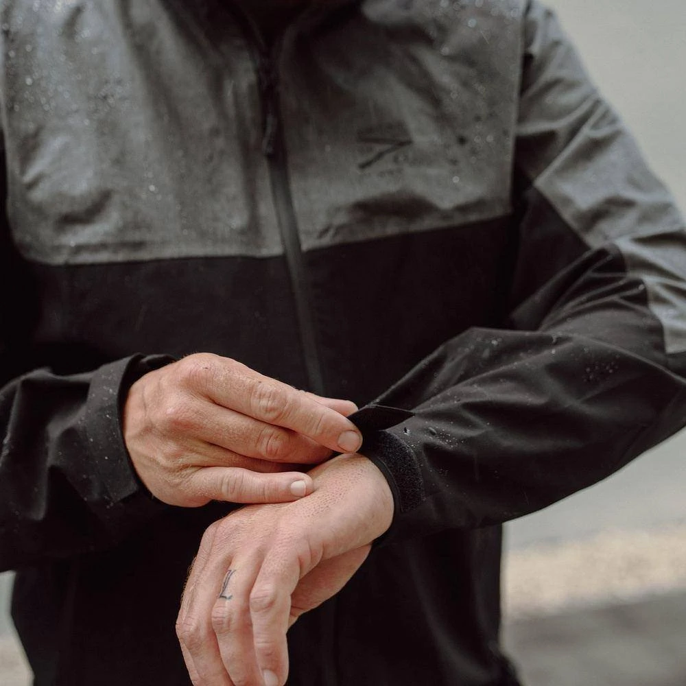 Men's Premium Rain Jacket - Black - Image 2