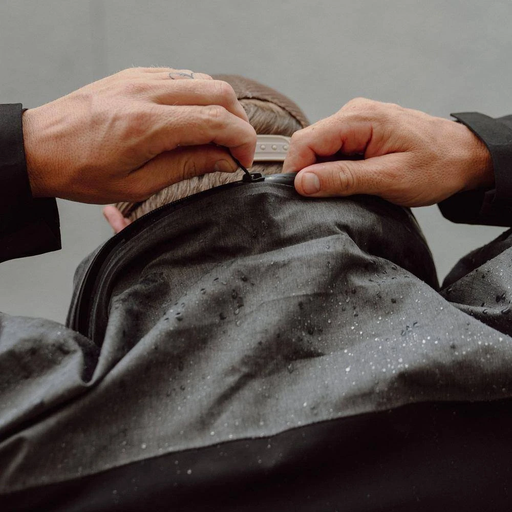 Men's Premium Rain Jacket - Black - Image 5