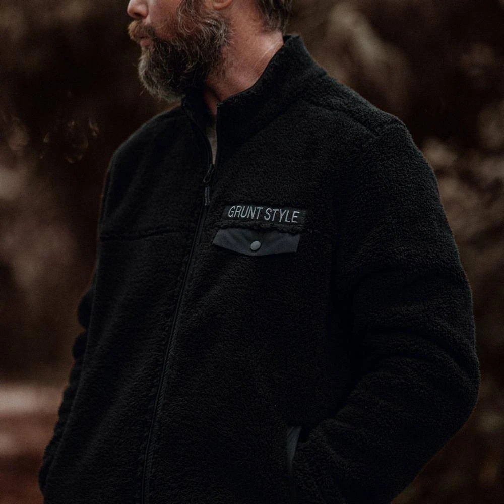 Men's Sherpa Full-Zip - Black - Image 3