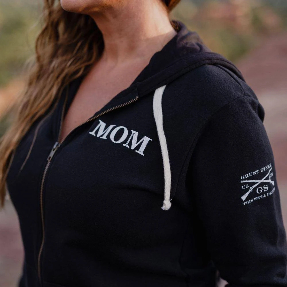 Women's Mom Defined Full-Zip Hoodie - Black - Image 3