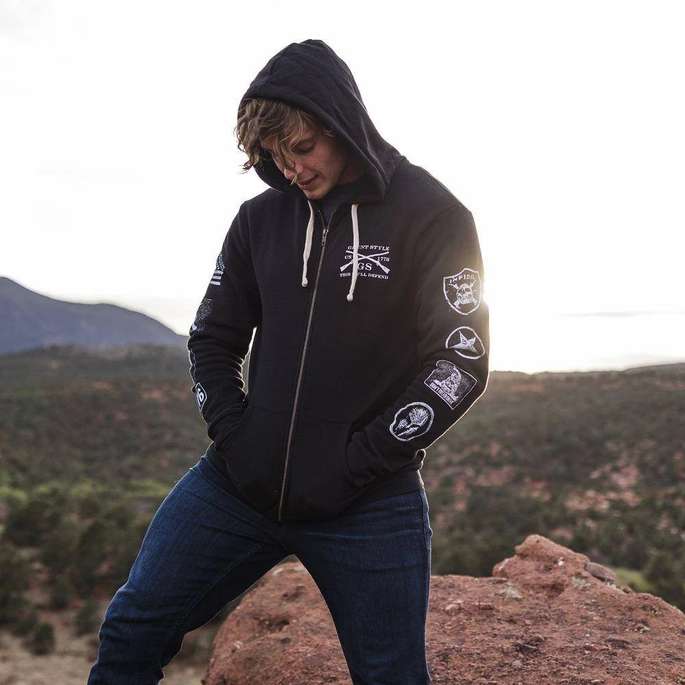 Grunt Style Patch Full-Zip Hoodie - Black - Image 5