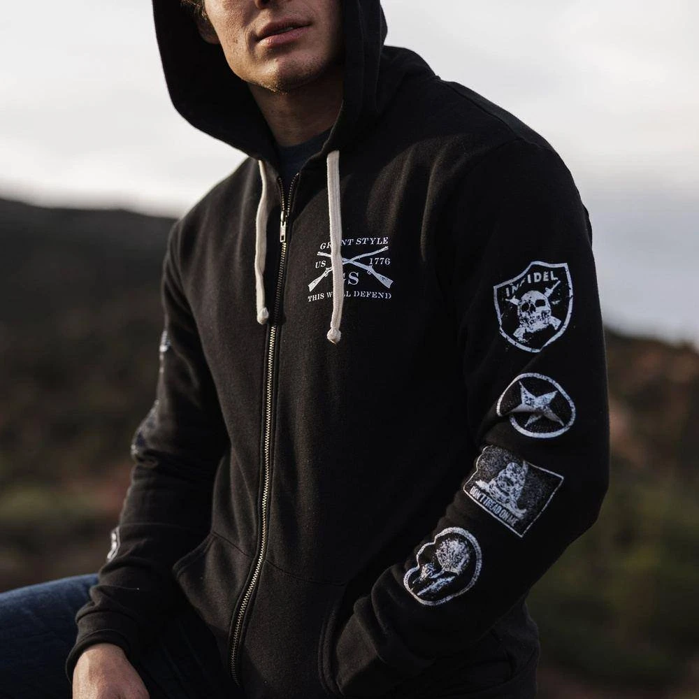 Grunt Style Patch Full-Zip Hoodie - Black - Image 3