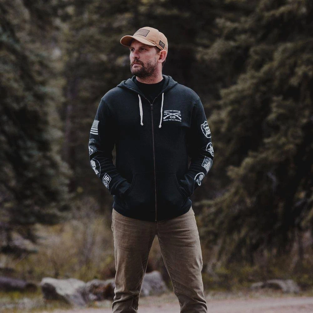 Grunt Style Patch Full-Zip Hoodie - Black - Image 4