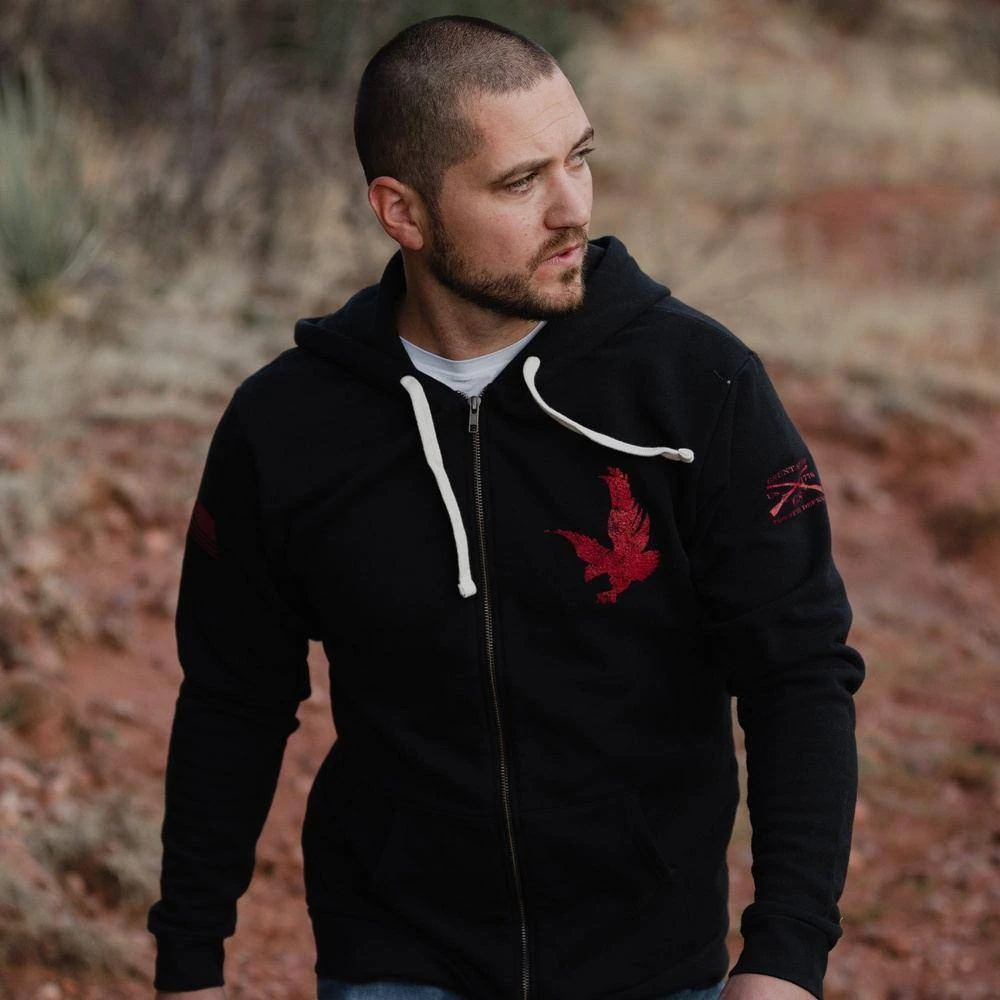 Freedom Flag Full-Zip Hoodie - Black - Image 3