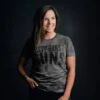 Women's Messy Buns & Guns T-Shirt - Black Wash