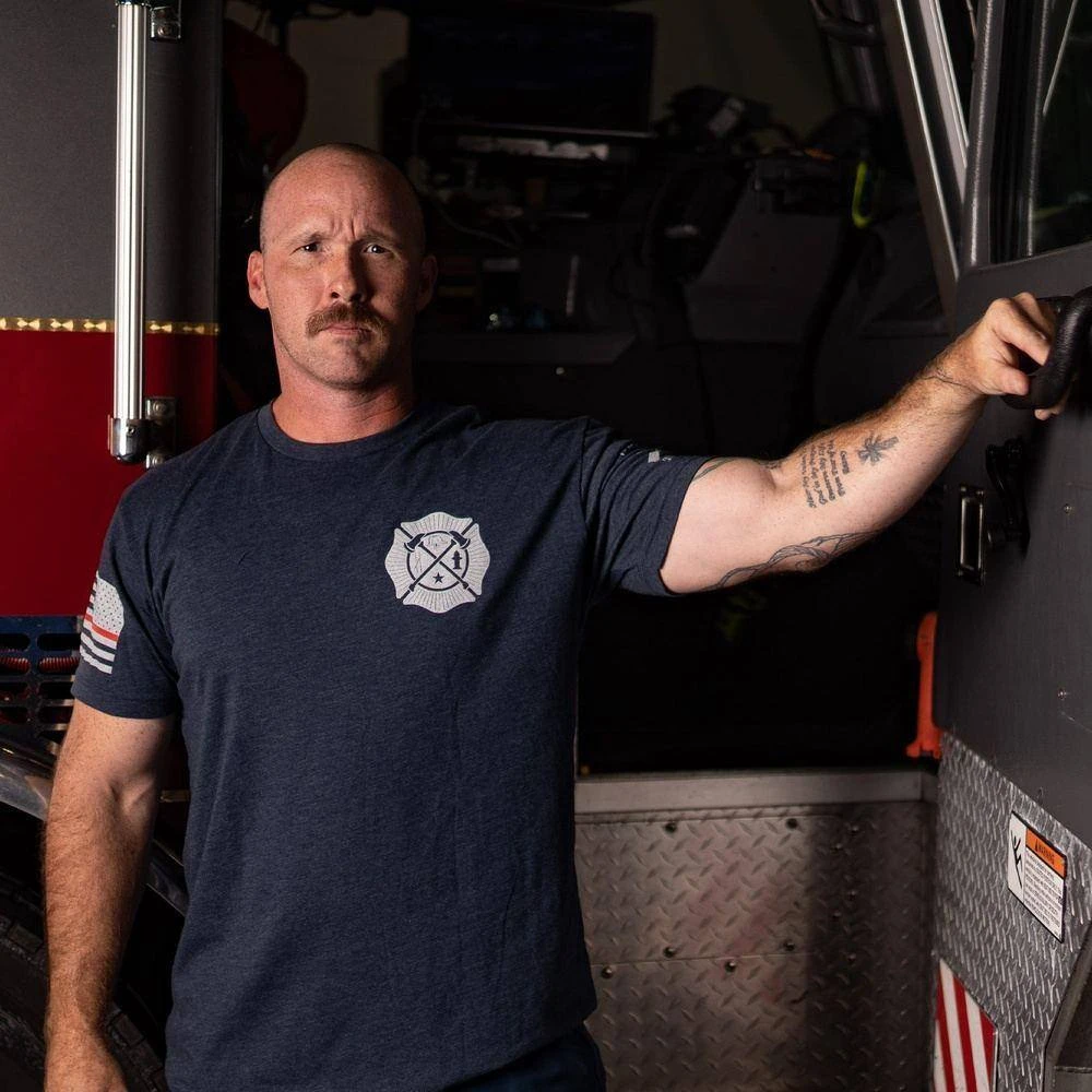 Wherever Flames May Rage T-Shirt - Navy - Image 2