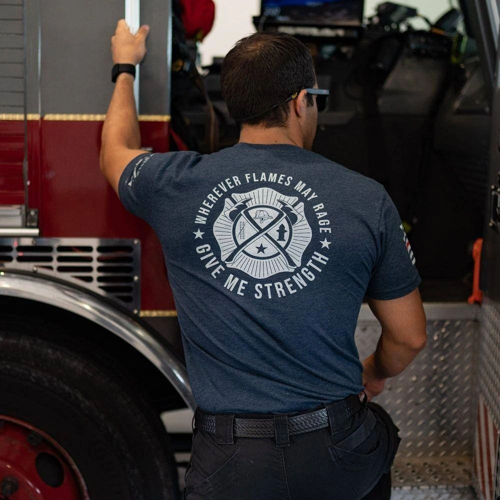 Wherever Flames May Rage T-Shirt - Navy - Image 4