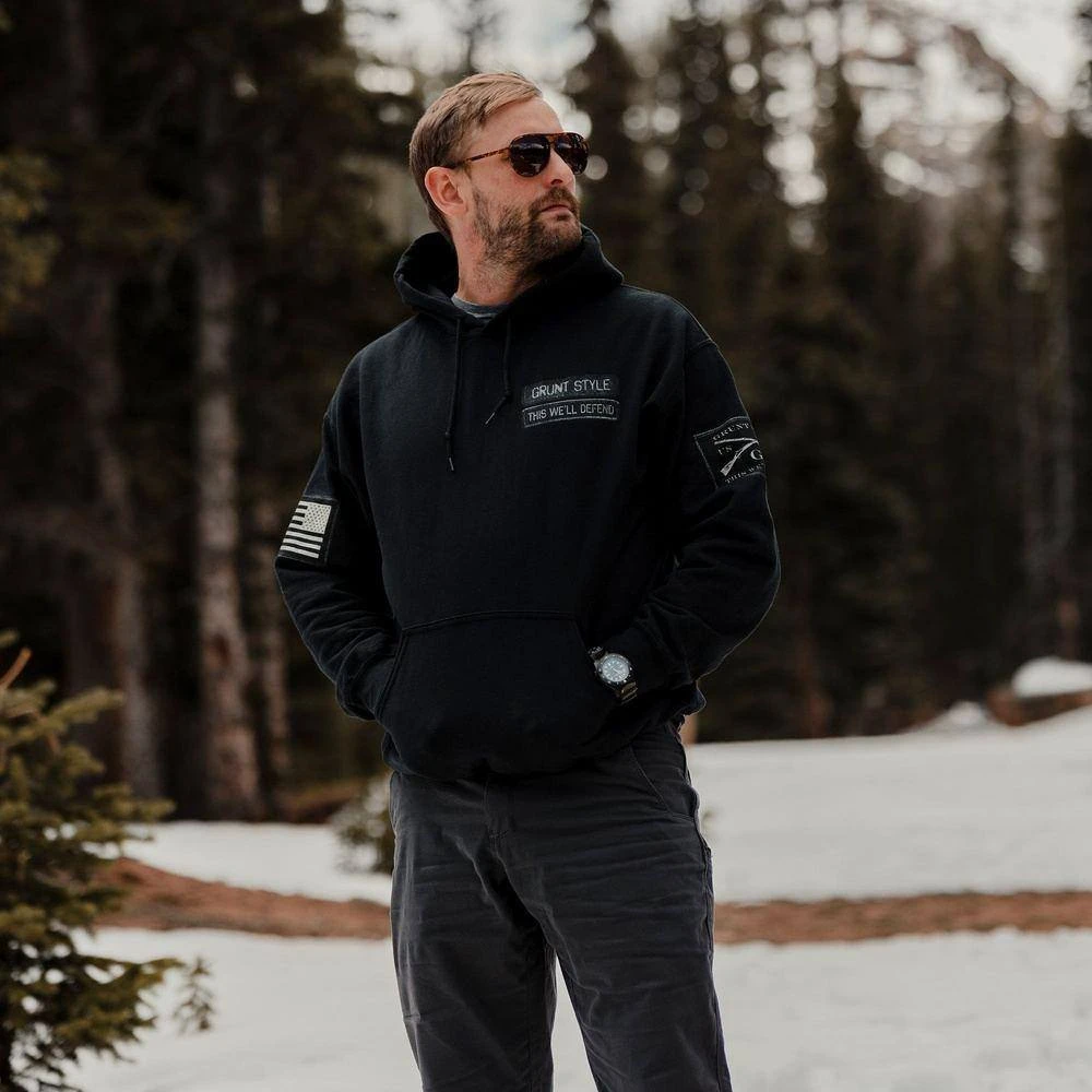 Name Tape Hoodie - Black - Image 5