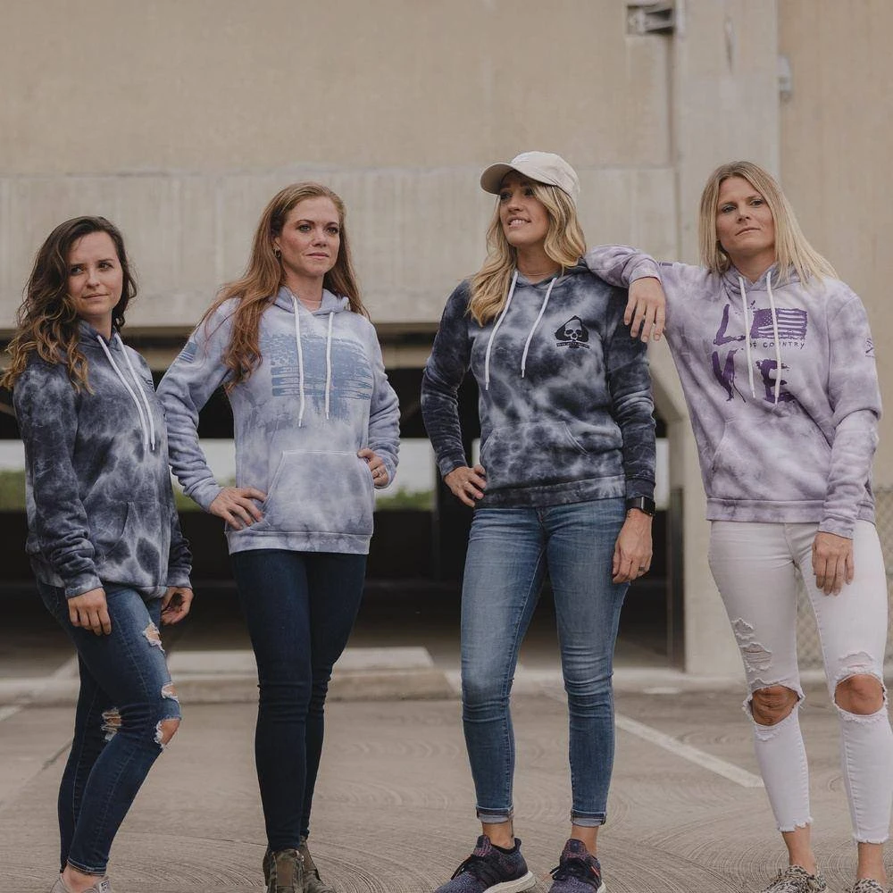 Women's Love Of Country Hoodie - Purple Haze Wash - Image 6