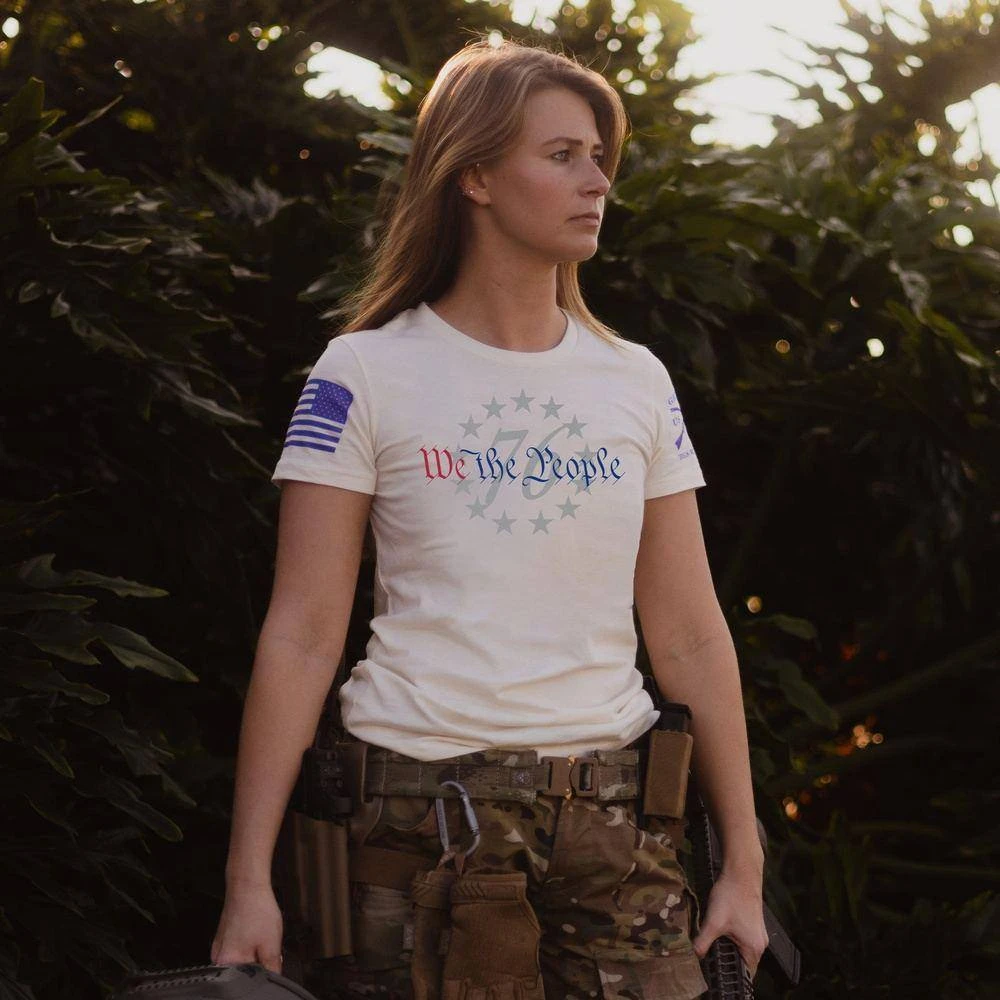 Women's 76 We The People T-Shirt - Natural - Image 3