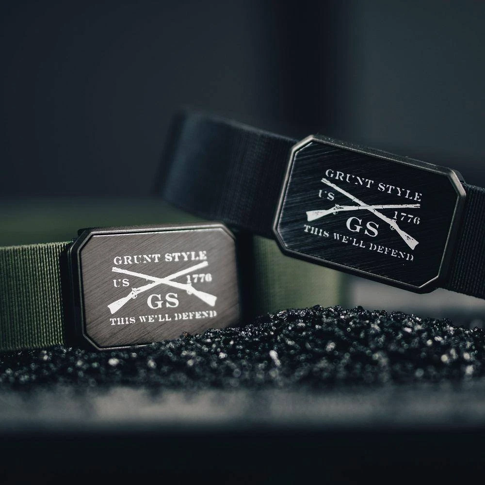 Accessories Grunt Style X Groove Life™ Belt - Gun Metal On Olive - Image 6