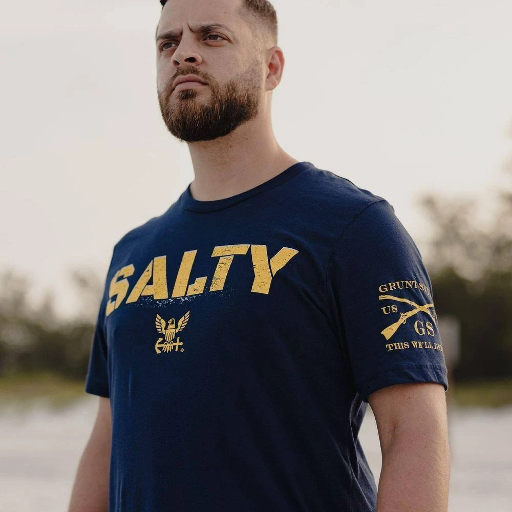 USN - Salty 2.0 T-Shirt - Navy - Image 2