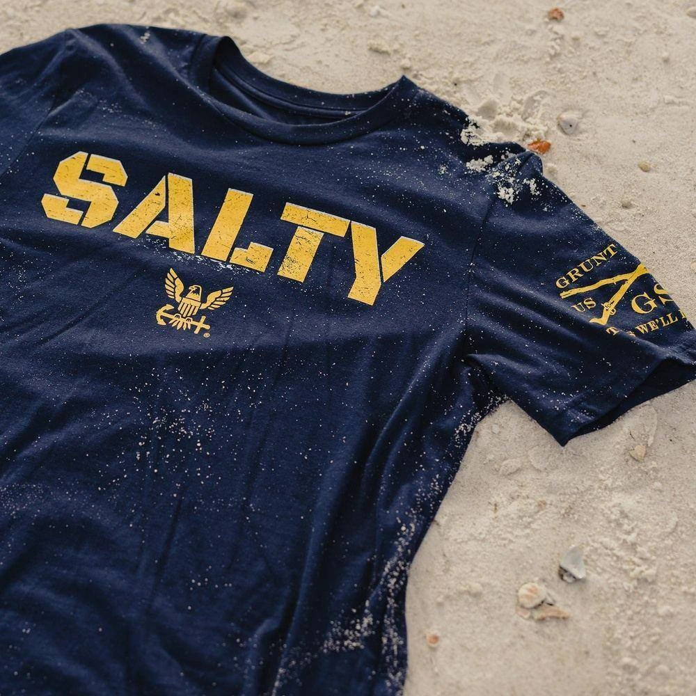 USN - Salty 2.0 T-Shirt - Navy - Image 3
