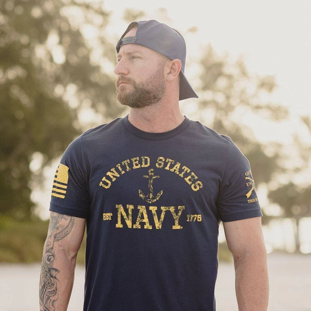 USN - Est. 1775 2.0 T-Shirt - Navy - Image 3