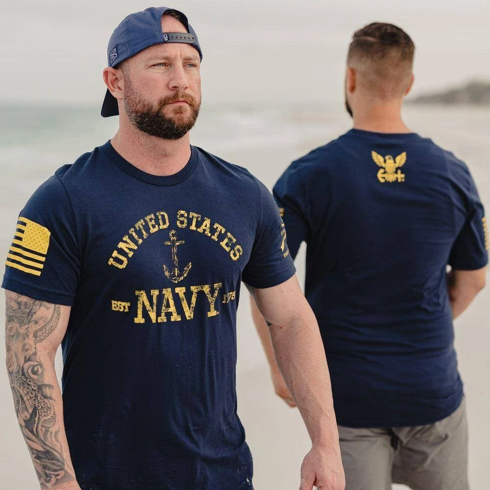 USN - Est. 1775 2.0 T-Shirt - Navy - Image 2