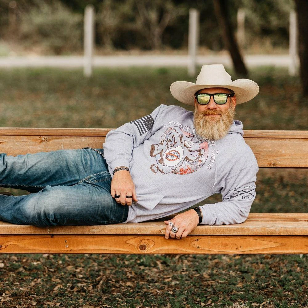 I Don't F*cking Care Hoodie - Athletic Heather - Image 4