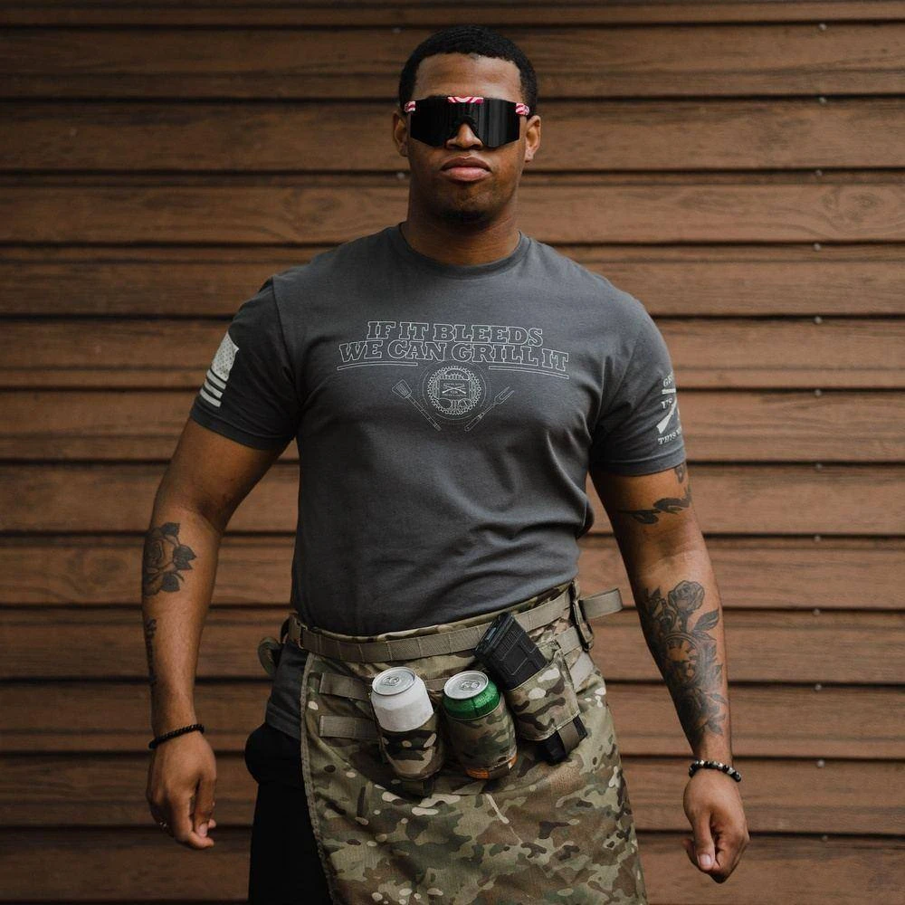 We Can Grill It T-Shirt - Grey - Image 5