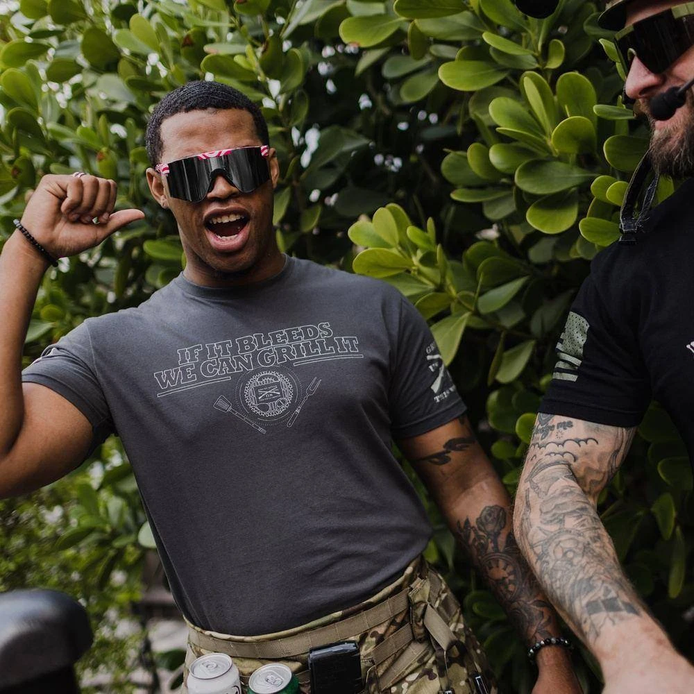 We Can Grill It T-Shirt - Grey - Image 4