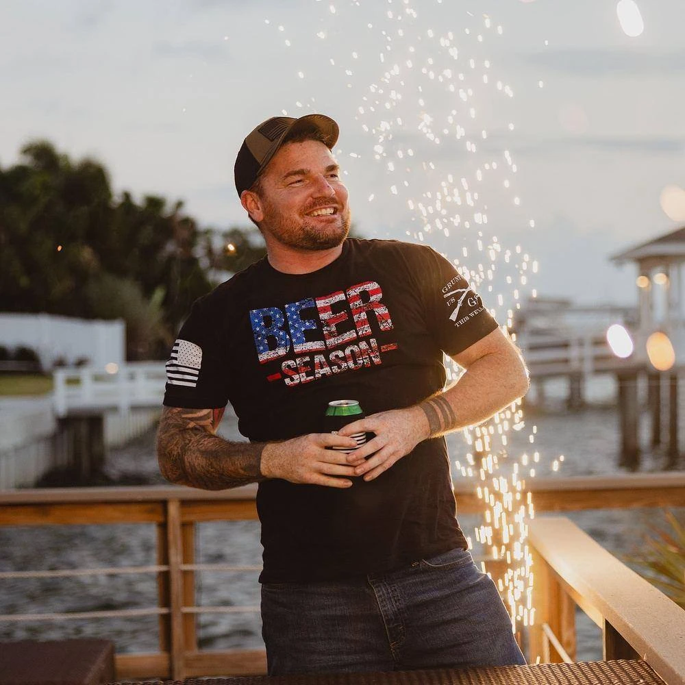 Beer Season T-Shirt - Black - Image 5