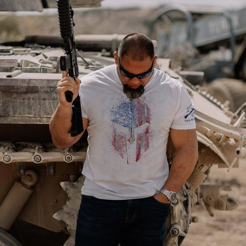 American Spartan 2.0 T-Shirt - White - Image 4