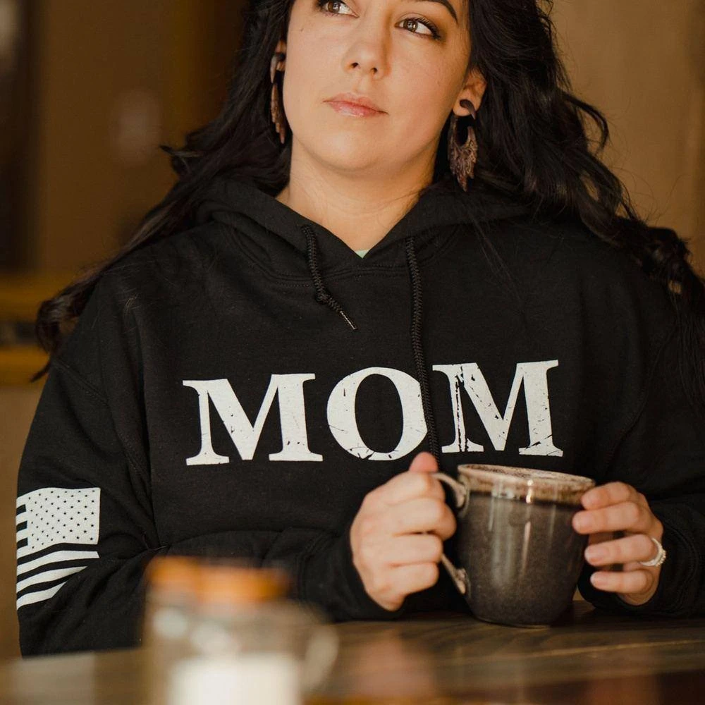 Women's Mom Defined Hoodie - Black - Image 5