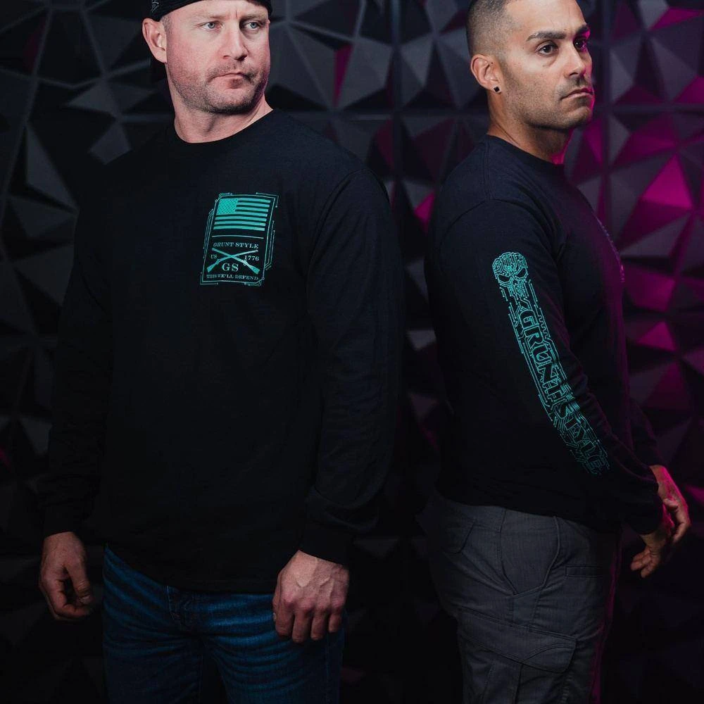 Circuit Skull Long Sleeve - Black - Image 2