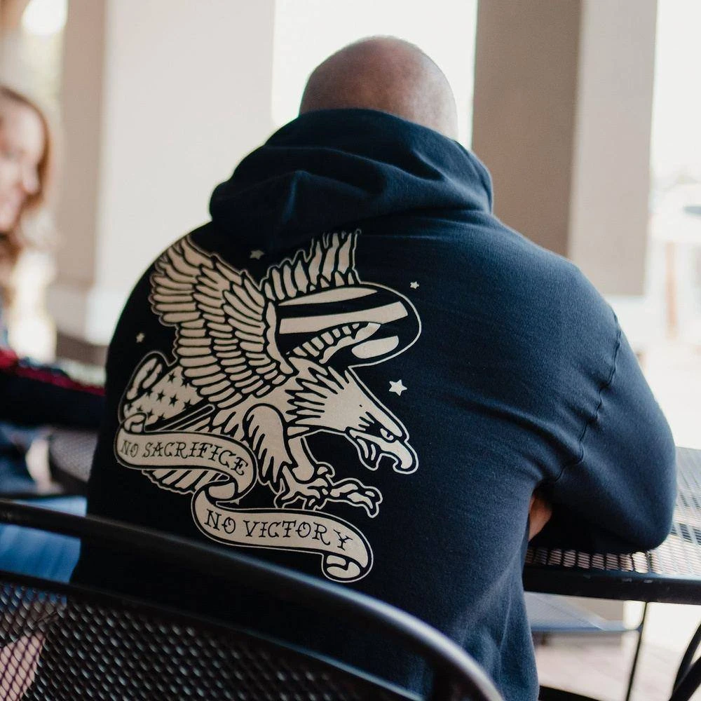 No Sacrifice No Victory Hoodie - Black - Image 4