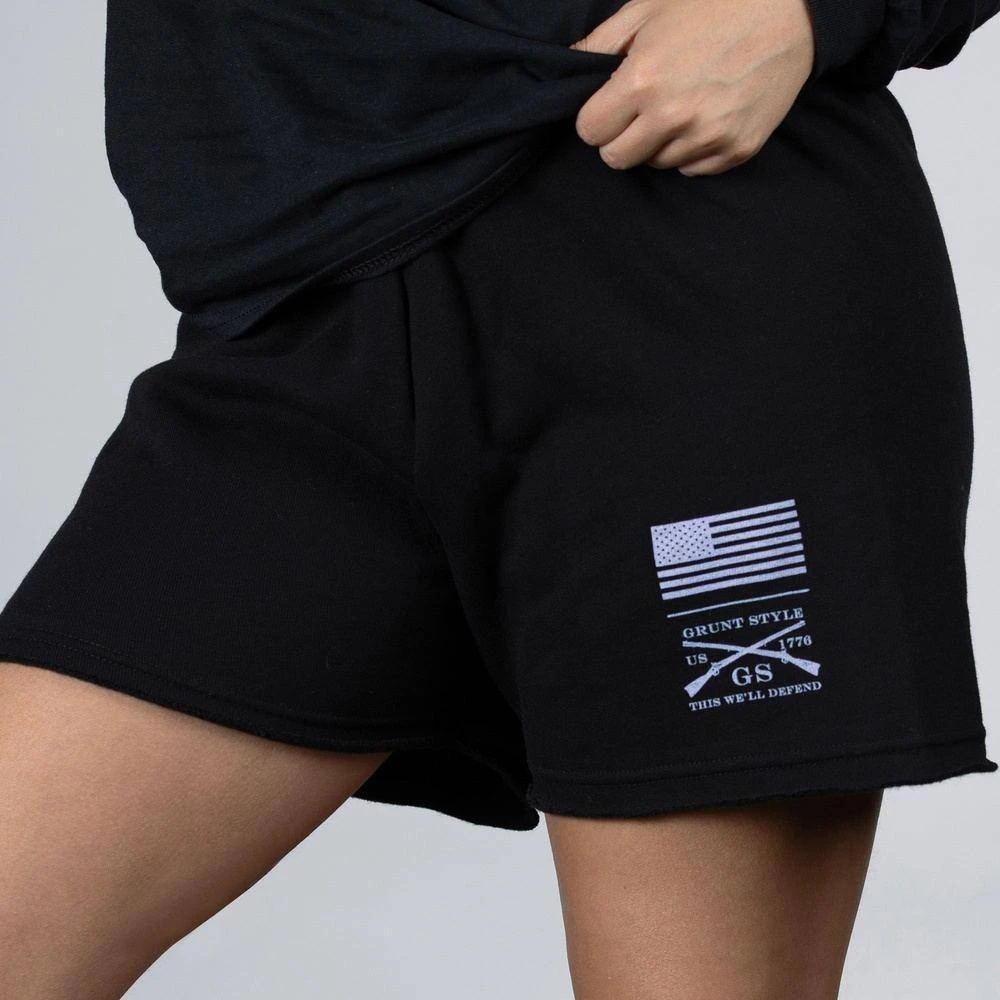 Women's R&R Fleece Shorts - Black - Image 2